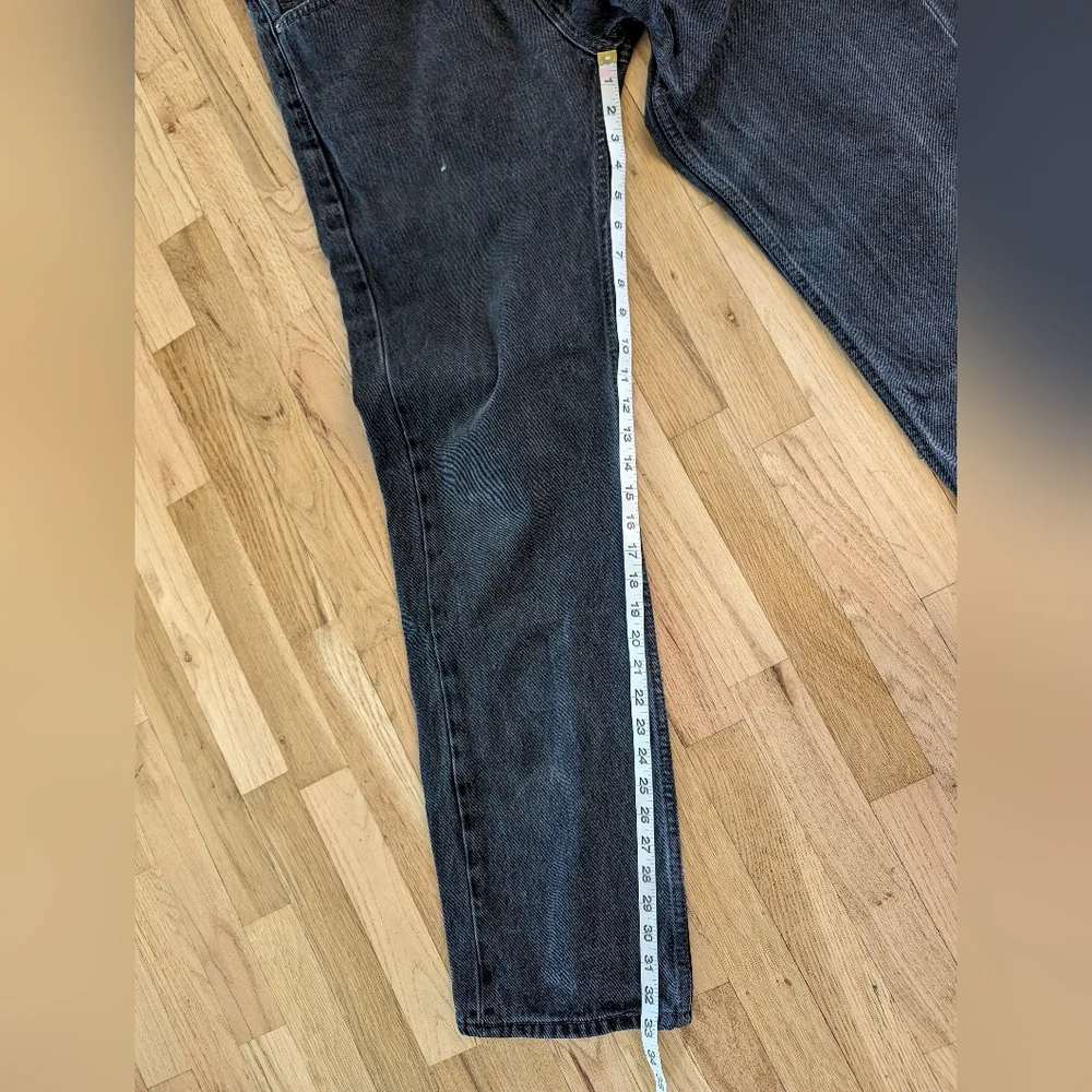 Levis 505 Jeans Mens 34x33 Black Regular Fit Straight Leg Denim Pants